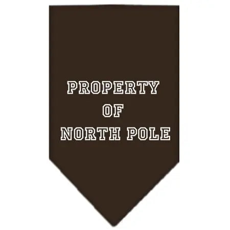 Property Of North Pole Screen Print Bandana Cocoa Small Default Title