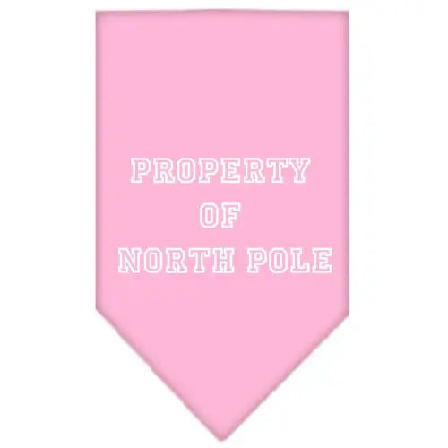 Property Of North Pole Screen Print Bandana Light Pink Small Default Title