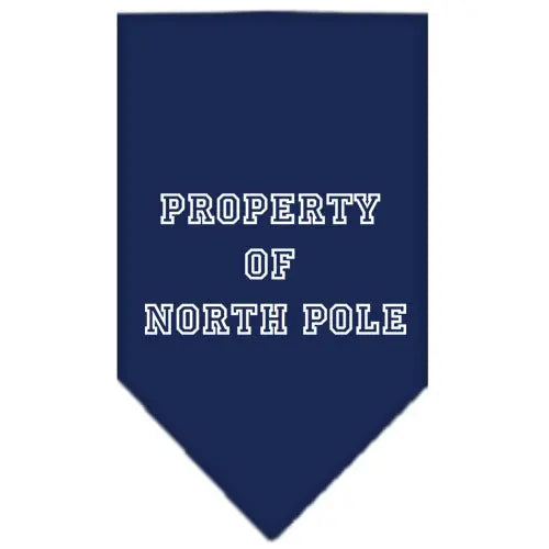 Property Of North Pole Screen Print Bandana Navy Blue Large Default Title