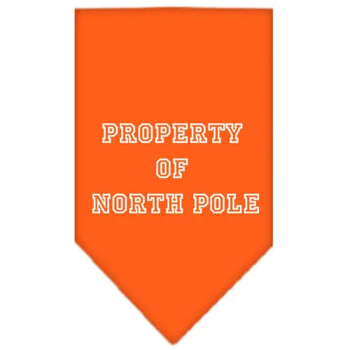 Property Of North Pole Screen Print Bandana Orange Large Default Title