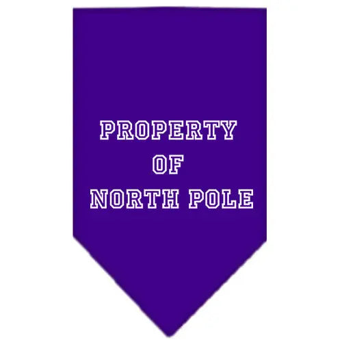 Property Of North Pole Screen Print Bandana Purple Large Default Title