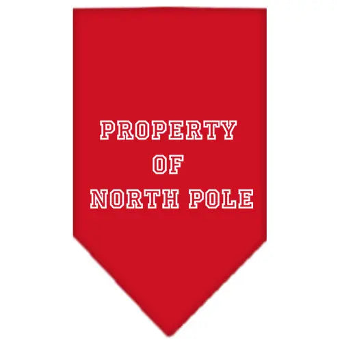 Property Of North Pole Screen Print Bandana Red Small Default Title