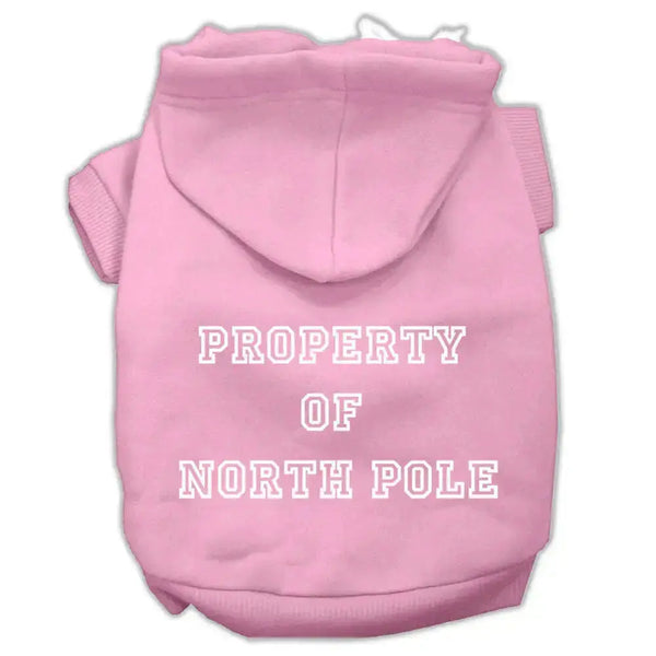 Property-Of-North-Pole-Screen-Print-Pet-Hoodies-Pink-Size-S-GreatEagleInc-333798367