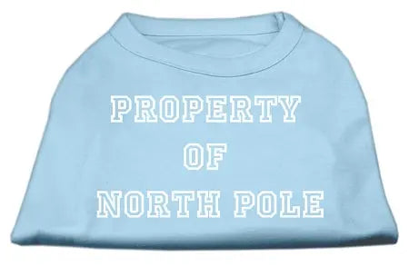 Property Of North Pole Screen Print Shirts Baby Blue Xs Default Title
