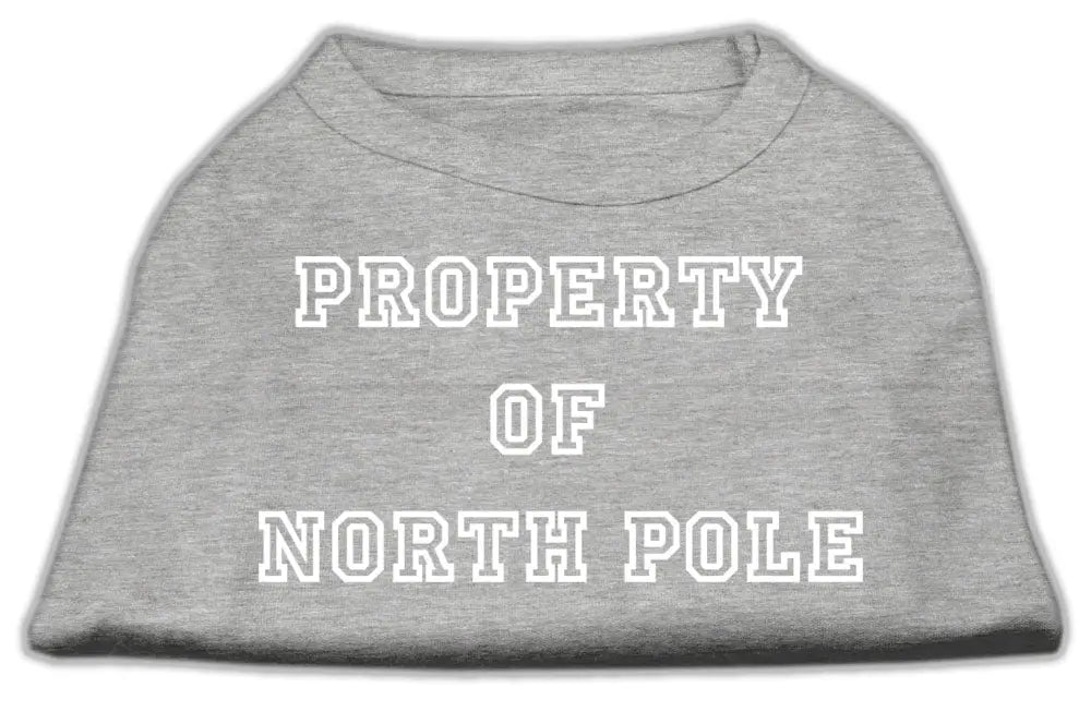 Property Of North Pole Screen Print Shirts Grey S Default Title