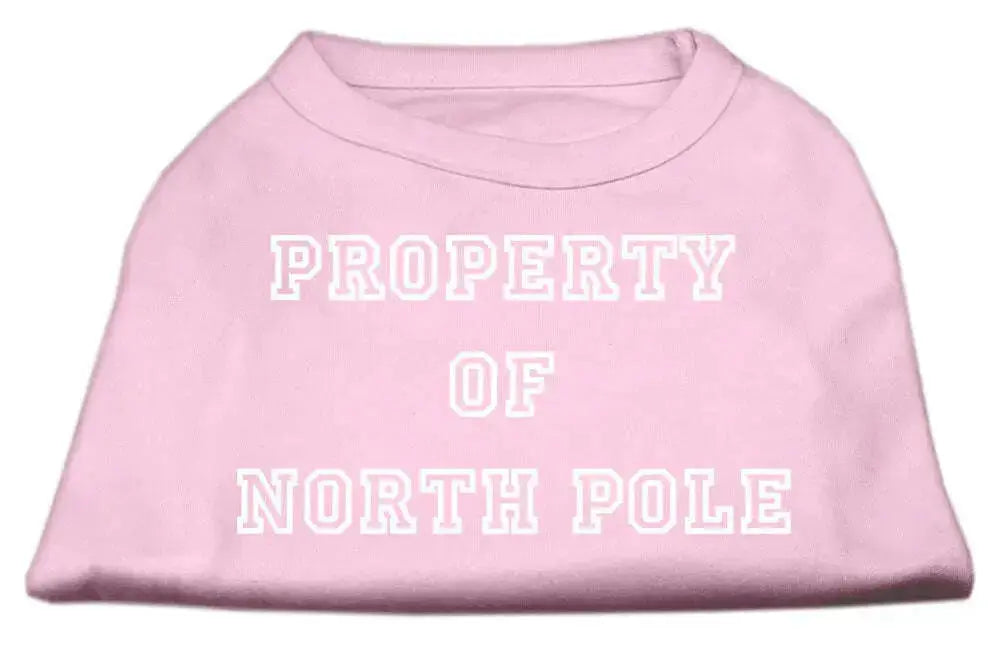 Property-Of-North-Pole-Screen-Print-Shirts-Pink-L-GreatEagleInc-318857737