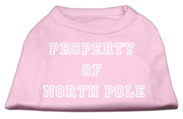 Property Of North Pole Screen Print Shirts Pink Xxxl Default Title