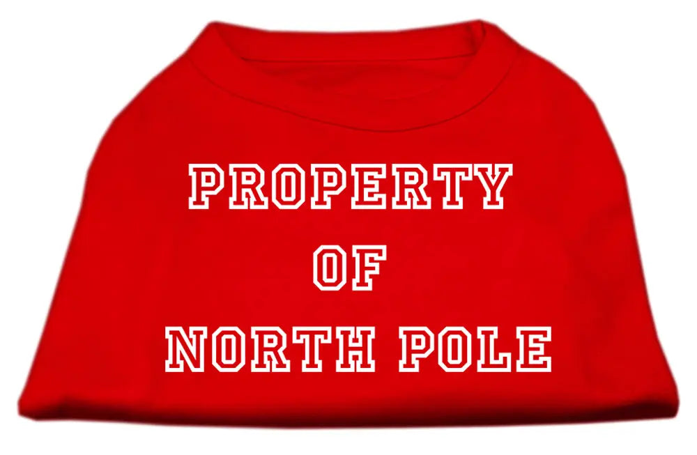 Property Of North Pole Screen Print Shirts Red Xs Default Title