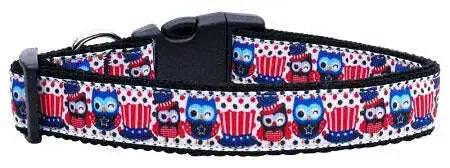 Proud-Owls-Nylon-Dog-Collar-Sm-GreatEagleInc-318911411