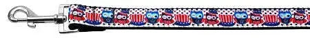 Proud-Owls-Nylon-Ribbon-Dog-Collars-1-Wide-6ft-Leash-GreatEagleInc-318911222