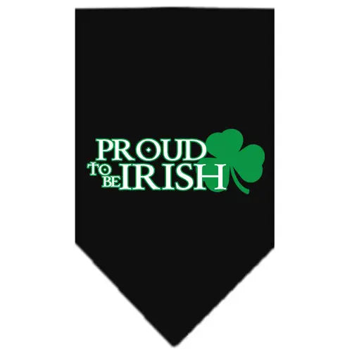Proud To Be Irish Screen Print Bandana Black Large Default Title