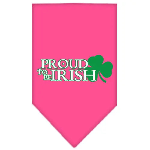 Proud To Be Irish Screen Print Bandana Bright Pink Small Default Title