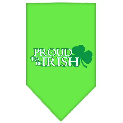 Proud To Be Irish Screen Print Bandana Lime Green Large Default Title