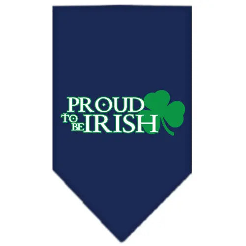 Proud To Be Irish Screen Print Bandana Navy Blue Small Default Title