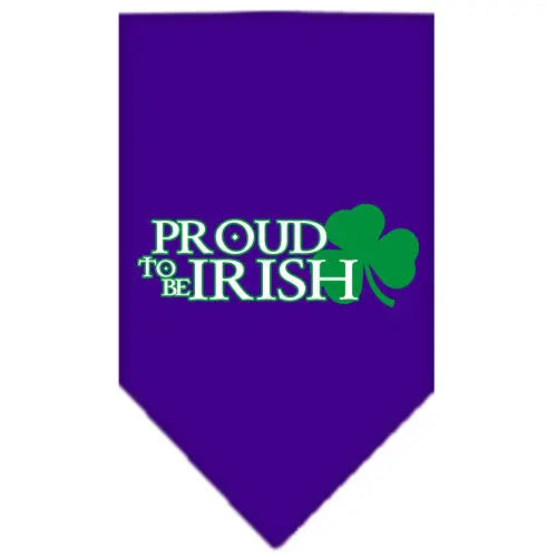 Proud To Be Irish Screen Print Bandana Purple Large Default Title