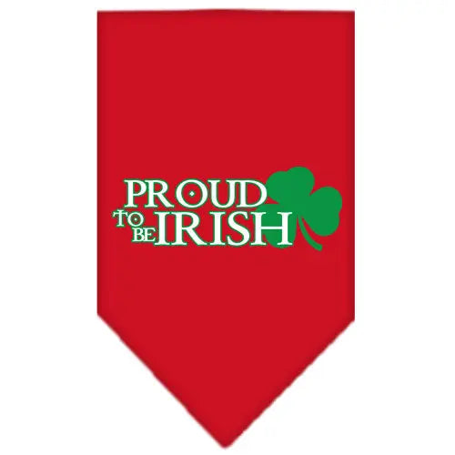 Proud To Be Irish Screen Print Bandana Red Small Default Title