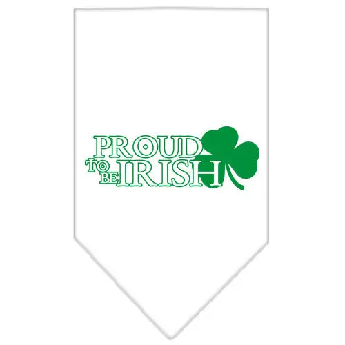 Proud To Be Irish Screen Print Bandana White Small Default Title