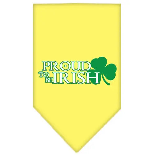 Proud To Be Irish Screen Print Bandana Yellow Small Default Title