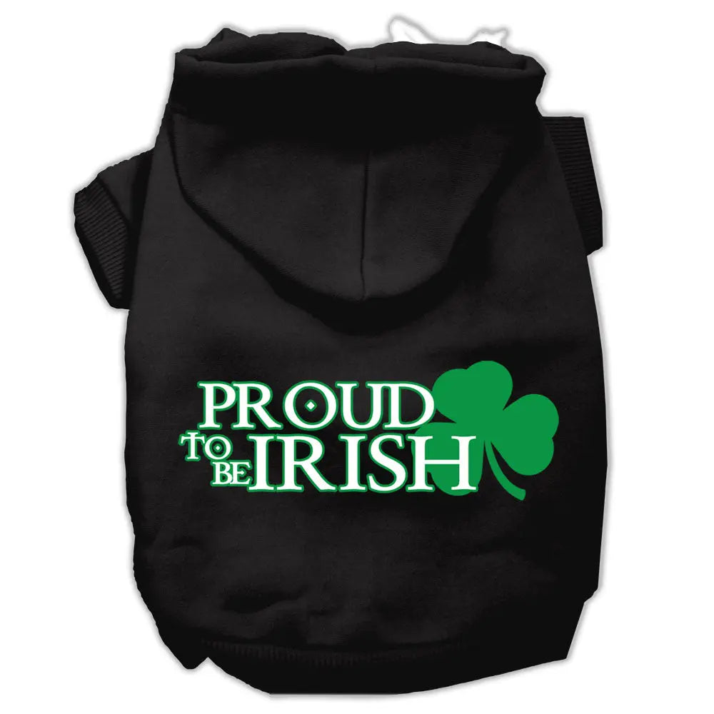 Proud To Be Irish Screen Print Pet Hoodies Black Size Xl Default Title