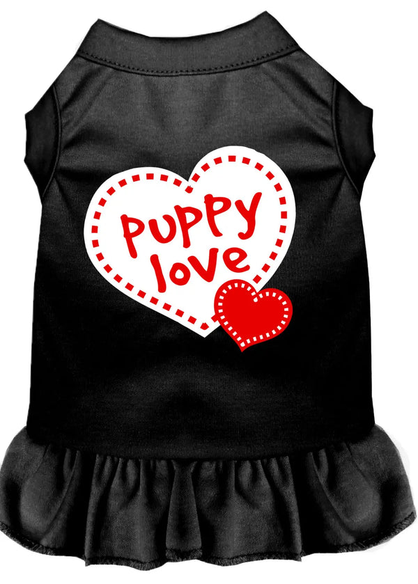 Puppy Love Screen Print Dress Black Xxxl Default Title