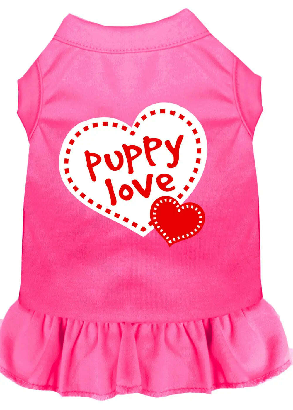 Puppy-Love-Screen-Print-Dress-Bright-Pink-Xs-GreatEagleInc-318868683
