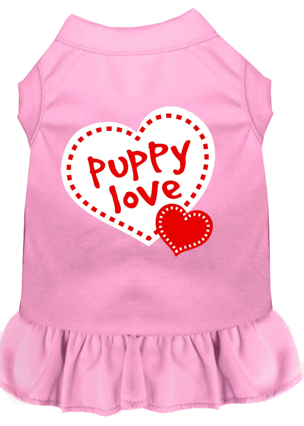 Puppy Love Screen Print Dress Light Pink Sm Default Title