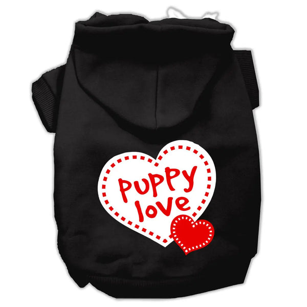 Puppy Love Screen Print Pet Hoodies Black Size Xs Default Title