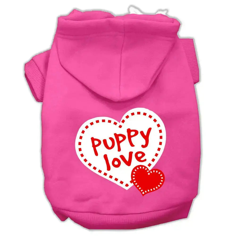 Puppy-Love-Screen-Print-Pet-Hoodies-Bright-Pink-Size-Xl-GreatEagleInc-319698675