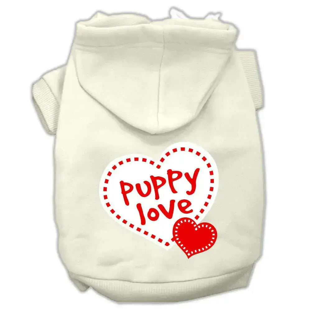 Puppy-Love-Screen-Print-Pet-Hoodies-Cream-Size-Xxl-GreatEagleInc-319788024