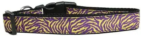 Purple-And-Yellow-Tiger-Stripes-Nylon-Dog-Collar-Xs-GreatEagleInc-320017965