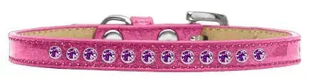 Purple-Crystal-Size-12-Pink-Puppy-Ice-Cream-Collar-GreatEagleInc-319615889