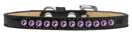 Purple Crystal Size 14 Black Puppy Ice Cream Collar Default Title