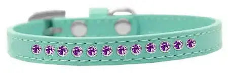 Purple-Crystal-Size-16-Aqua-Puppy-Collar-GreatEagleInc-333937453
