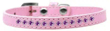 Purple-Crystal-Size-16-Light-Pink-Puppy-Collar-GreatEagleInc-333852177