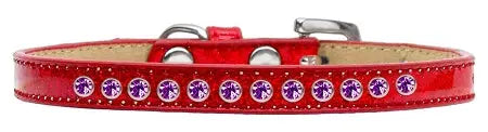 Purple Crystal Size 16 Red Puppy Ice Cream Collar Default Title