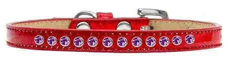 Purple-Crystal-Size-16-Red-Puppy-Ice-Cream-Collar-GreatEagleInc-319614612