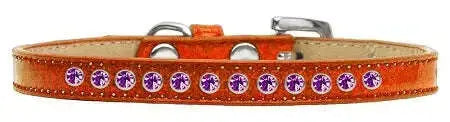 Purple-Crystal-Size-8-Orange-Puppy-Ice-Cream-Collar-GreatEagleInc-319616026