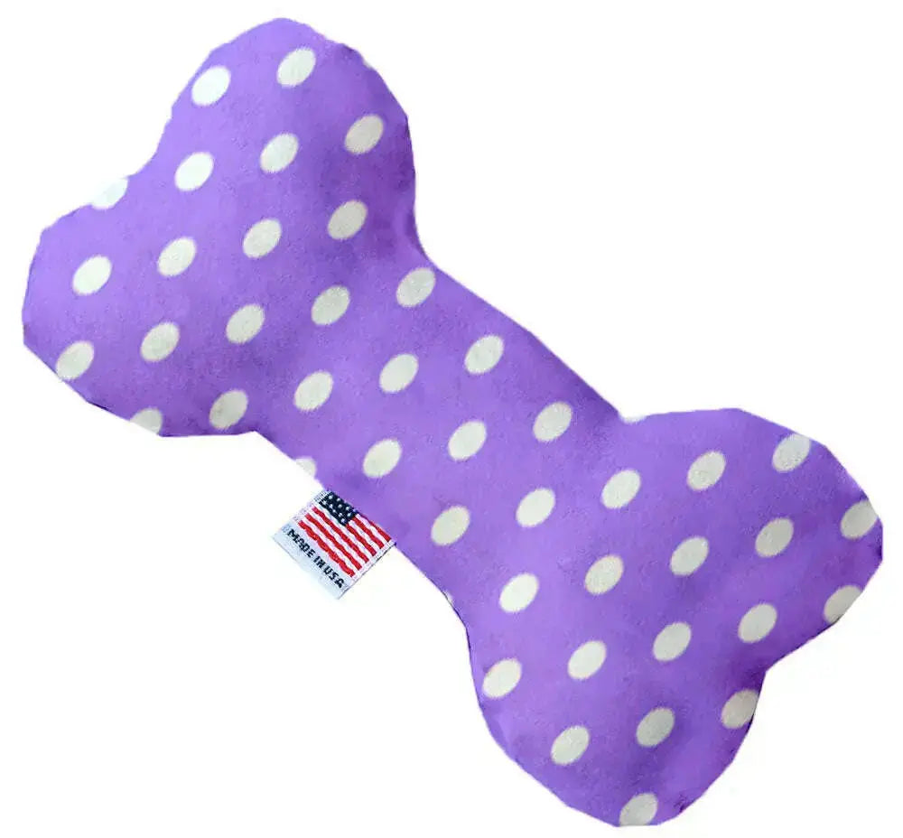 Purple-Polka-Dots-8-Inch-Bone-Dog-Toy-GreatEagleInc-319610691
