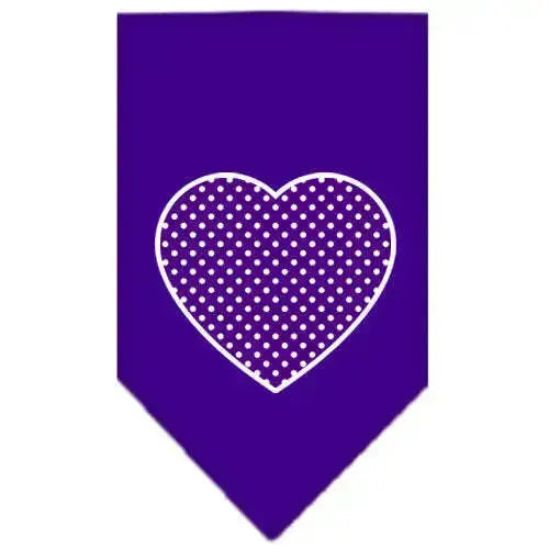 Purple-Swiss-Dot-Heart-Screen-Print-Bandana-Purple-Large-GreatEagleInc-319216274