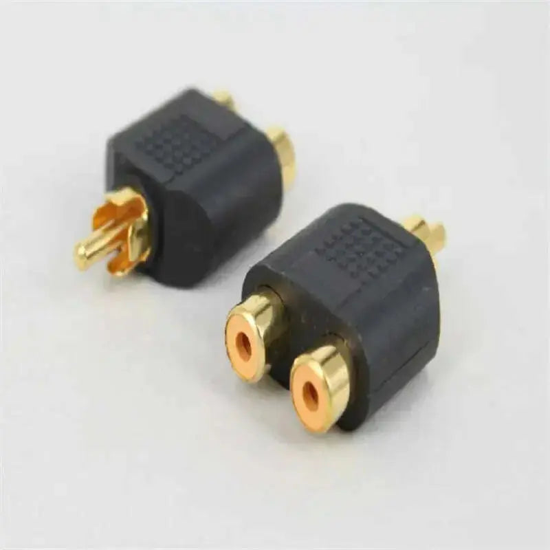 RCA-jack-Y-Splitter-AV-Audio-Video-Plug-Adapter-1-Male-to-2-Female-Converter-GreatEagleInc-334026774