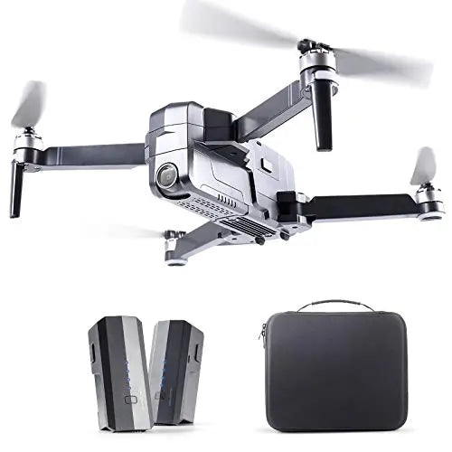 RUKO F11Pro Drones with Camera for Adults 4K UHD Camera Live Video 30 Mins Flight Time with GPS Return Home Brushless Motor-Black（1 Extra Battery + Carrying Case）