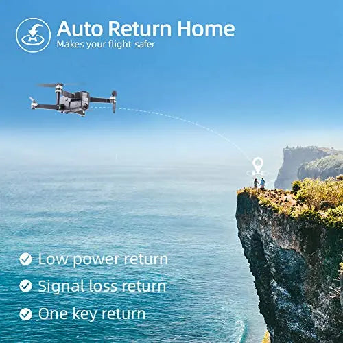 RUKO F11Pro Drones with Camera for Adults 4K UHD Camera Live Video 30 Mins Flight Time with GPS Return Home Brushless Motor-Black（1 Extra Battery + Carrying Case）