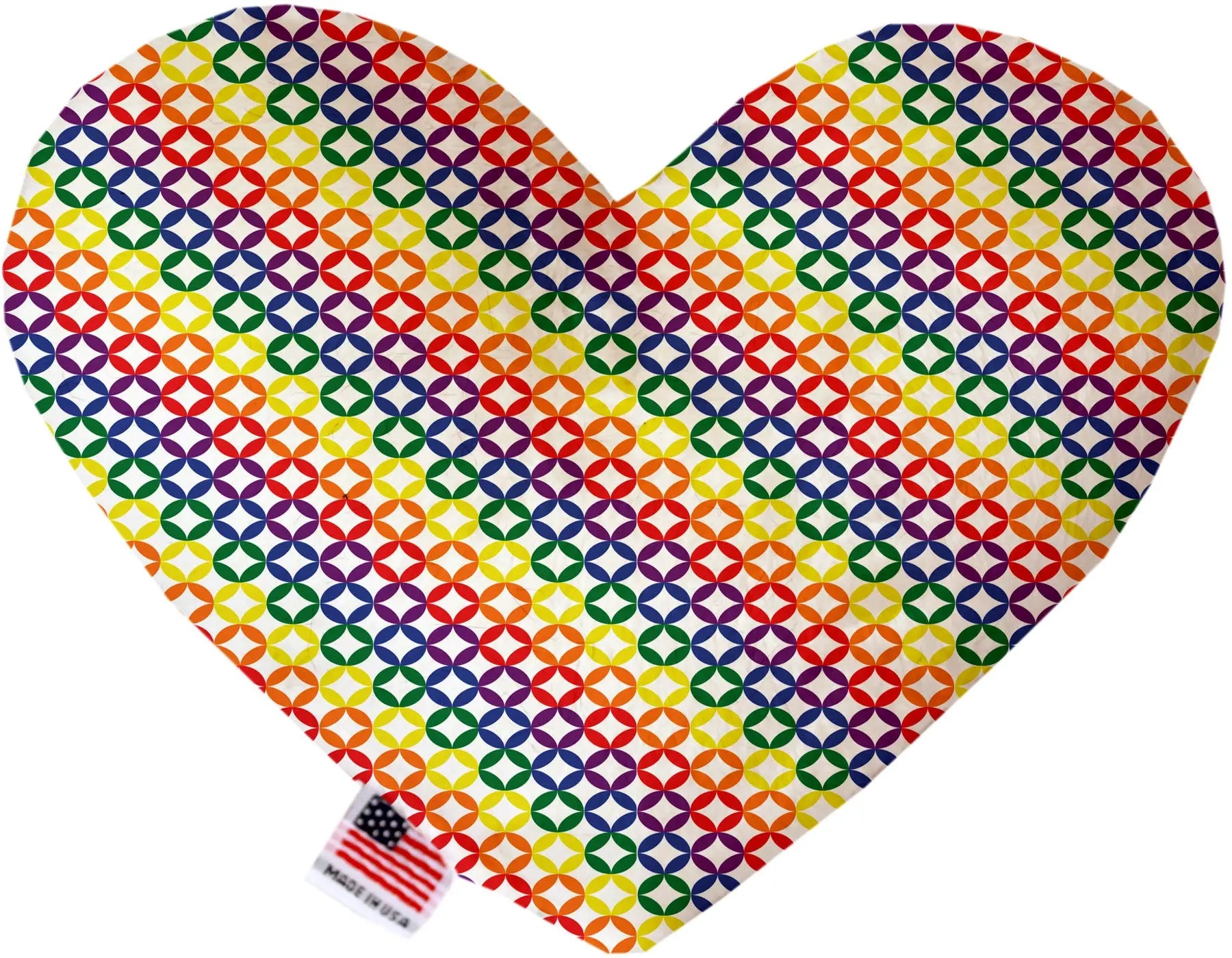 Rainbow Bright Diamonds 6 Inch Heart Dog Toy Default Title