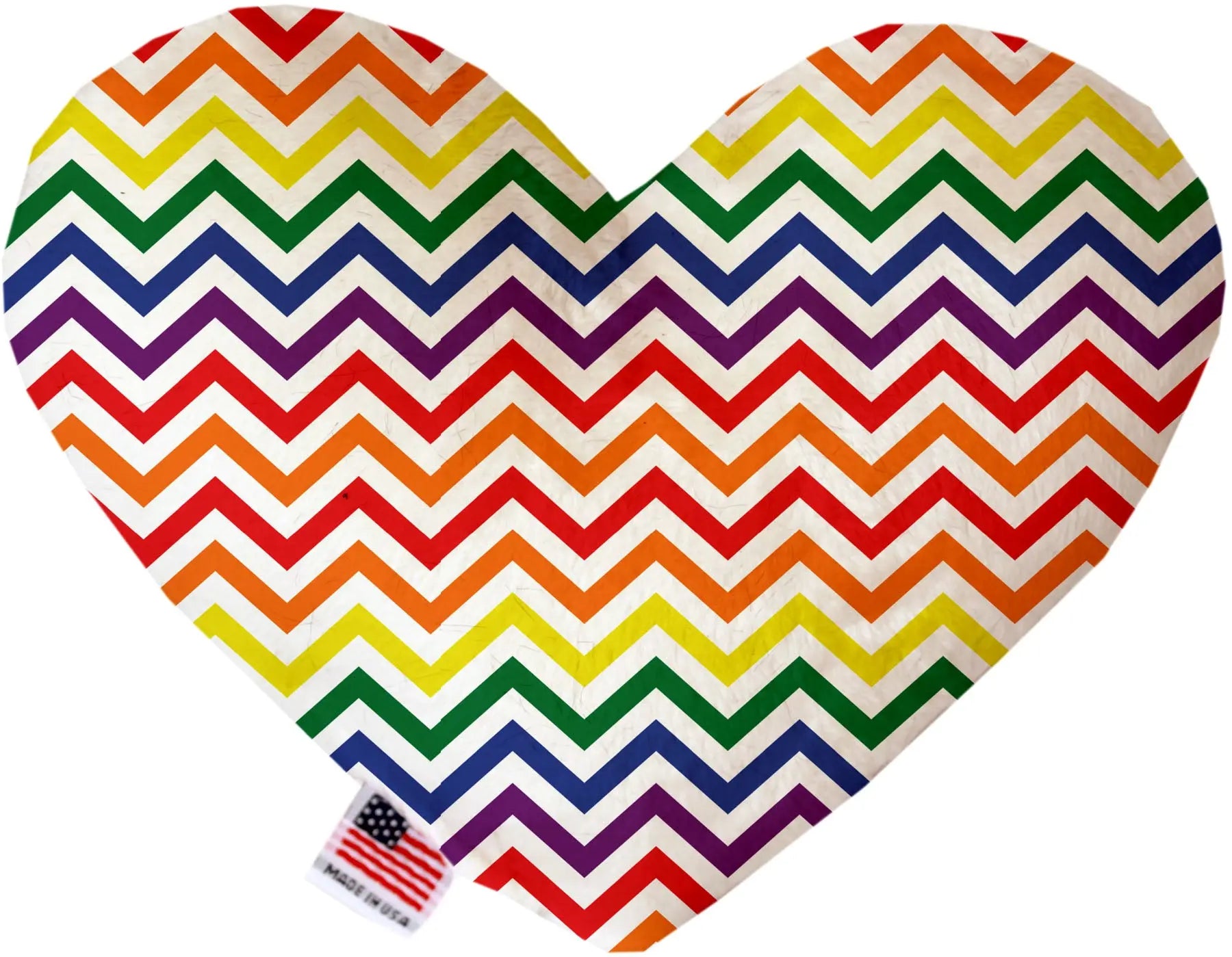 Rainbow Chevron 8 Inch Heart Dog Toy Default Title