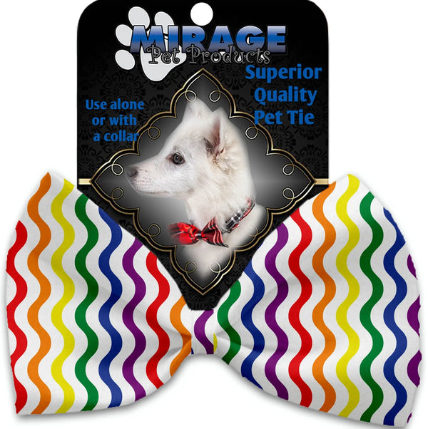 Rainbow Fun Stripes Pet Bow Tie Default Title