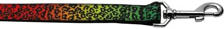Rainbow Leopard Nylon Ribbon 1 Inch Wide 4ft Long Leash Default Title