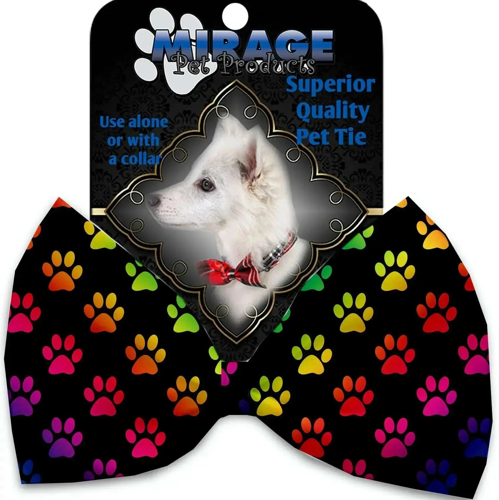 Rainbow-Paws-Pet-Bow-Tie-Collar-Accessory-With-Velcro-GreatEagleInc-318889926