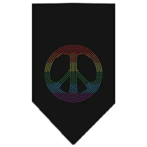 Rainbow-Peace-Sign-Rhinestone-Bandana-Black-Small-GreatEagleInc-318594331