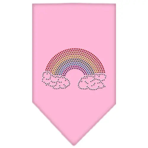 Rainbow Rhinestone Bandana Light Pink Large Default Title