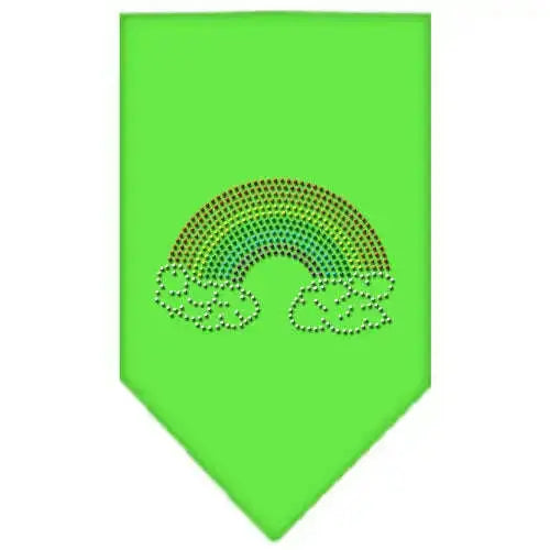 Rainbow-Rhinestone-Bandana-Lime-Green-Small-GreatEagleInc-319117616
